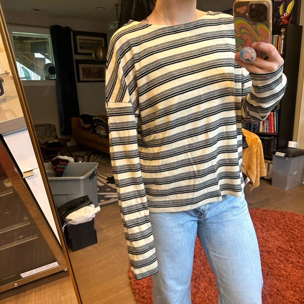 All saints stripe long sleeve